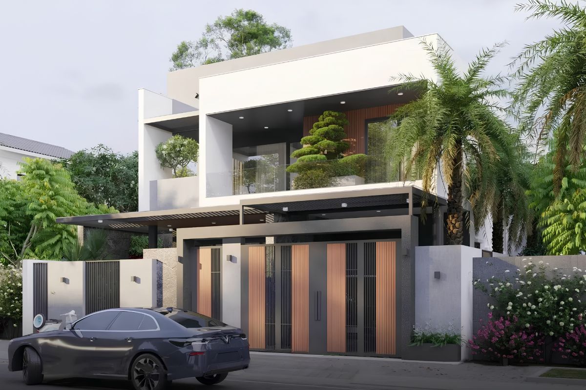 Mẫu biệt thự 2 tầng mặt tiền 10m đẹp 2026: bản vẽ & báo giá trọn gói 29 Một mẫu biệt thự 2 tầng mặt tiền 10m được thiết kế bài bản sẽ mang lại giá trị sử dụng và thẩm mỹ bền vững theo thời gian (Ảnh: Sưu tầm)
