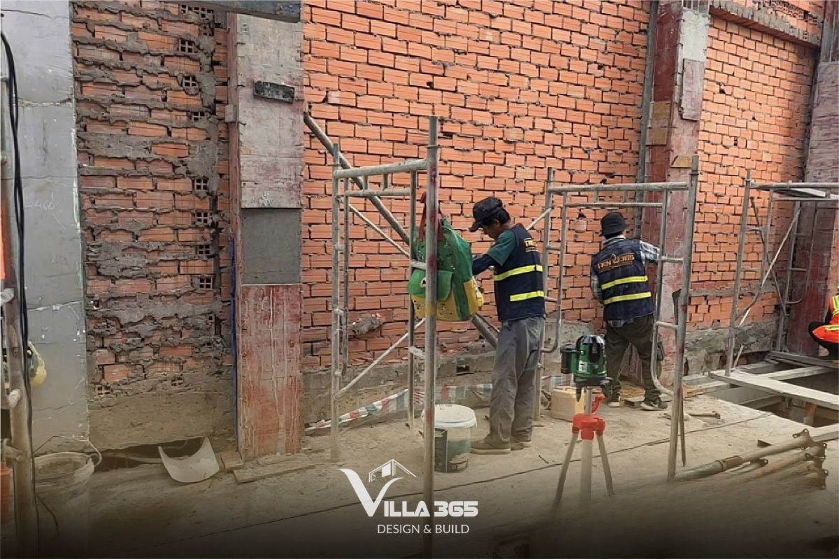 Mẫu biệt thự 2 tầng mặt tiền 12m đẹp nhất 2026 & báo giá trọn gói 33 Quy trình thi công bài bản là chìa khóa giúp kiểm soát tiến độ và hạn chế phát sinh ngân sách (Ảnh: Sưu tầm)