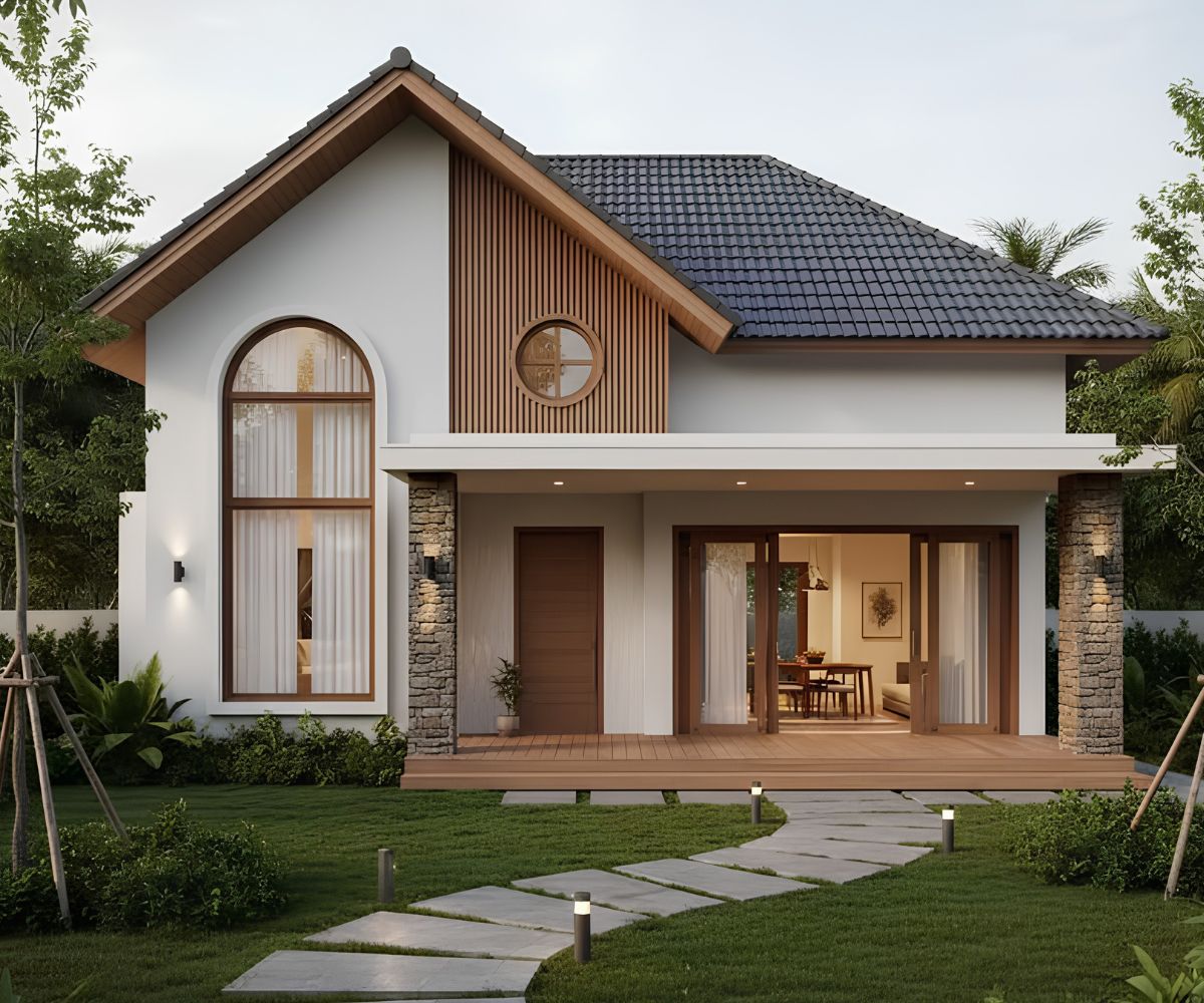 Mẫu biệt thự 2 tầng mặt tiền 12m đẹp nhất 2026 & báo giá trọn gói 34 Diện tích đất phù hợp giúp biệt thự 2 tầng mặt tiền 12m phát huy tối đa giá trị công năng và thẩm mỹ (Ảnh: Sưu tầm)