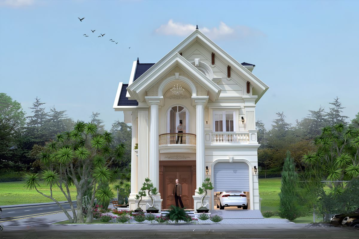 Mẫu biệt thự 2 tầng mặt tiền 7m đẹp & báo giá chi tiết 2026 8 Phong cách này phù hợp với những gia chủ đề cao giá trị thẩm mỹ bền vững theo thời gian (Ảnh: Sưu tầm)