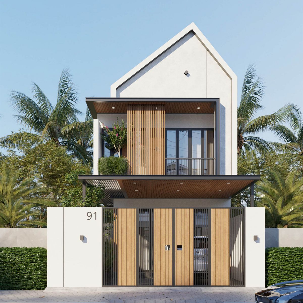 Mẫu biệt thự 2 tầng mặt tiền 7m đẹp & báo giá chi tiết 2026 17 Sự linh hoạt trong ứng dụng khiến mái Thái phù hợp với nhiều phong cách kiến trúc khác nhau (Ảnh: Sưu tầm)