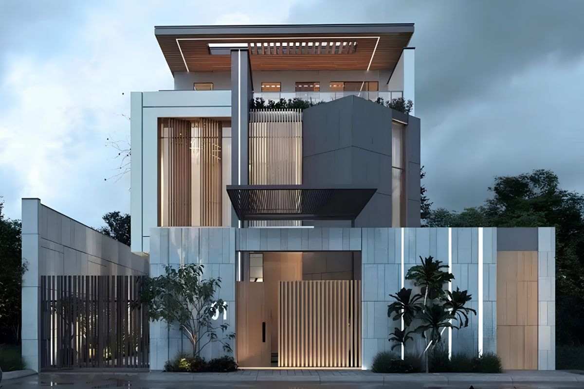 Mẫu biệt thự 2 tầng mặt tiền 7m đẹp & báo giá chi tiết 2026 29 Thiết kế này phù hợp với những khu đất có chiều sâu và nhu cầu sử dụng lâu dài (Ảnh: Sưu tầm)