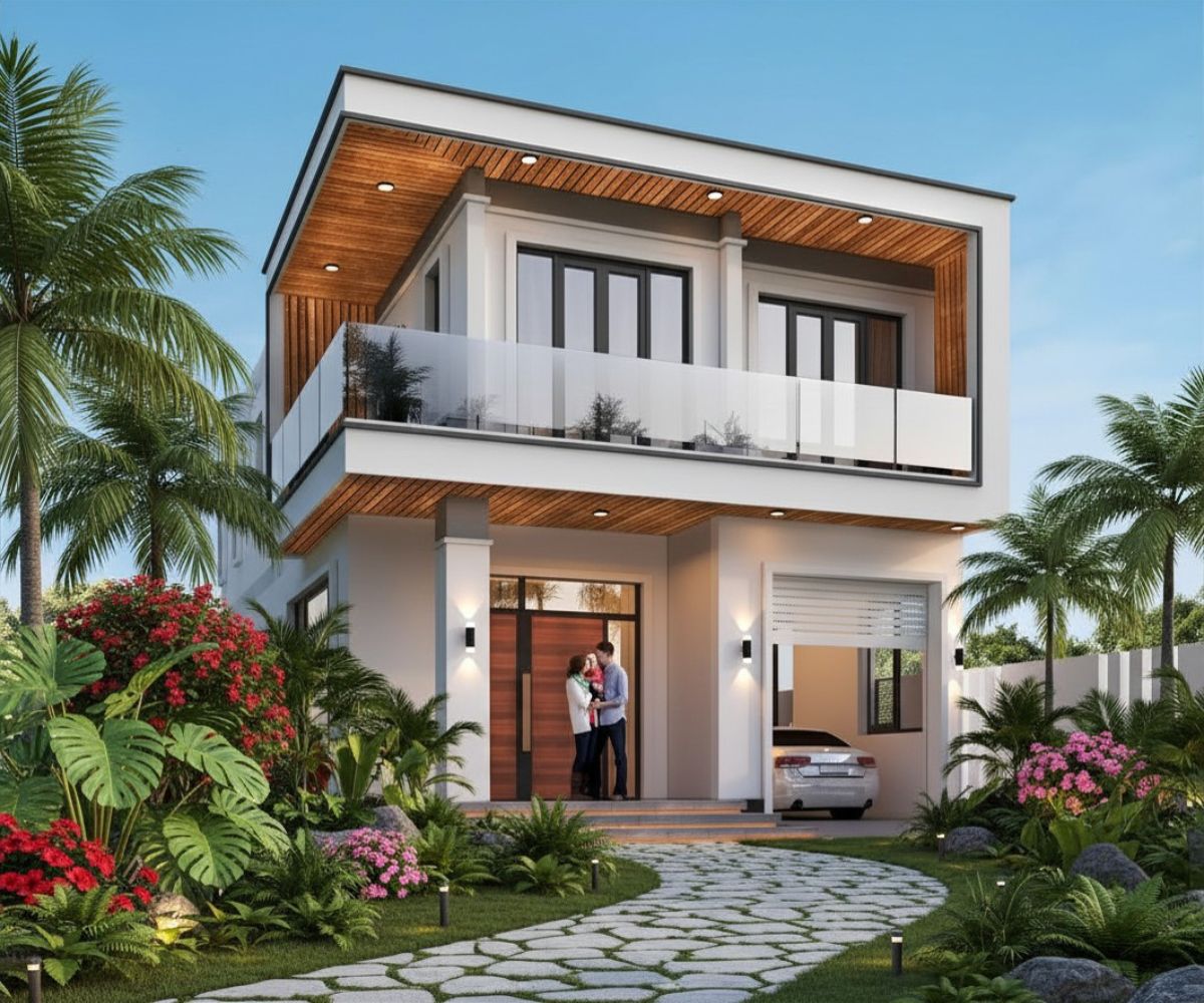 Mẫu biệt thự 2 tầng mặt tiền 7m đẹp & báo giá chi tiết 2026 35 Đây là xu hướng phù hợp với những gia đình tìm kiếm không gian sống thư thái ngay tại nhà (Ảnh: Sưu tầm)