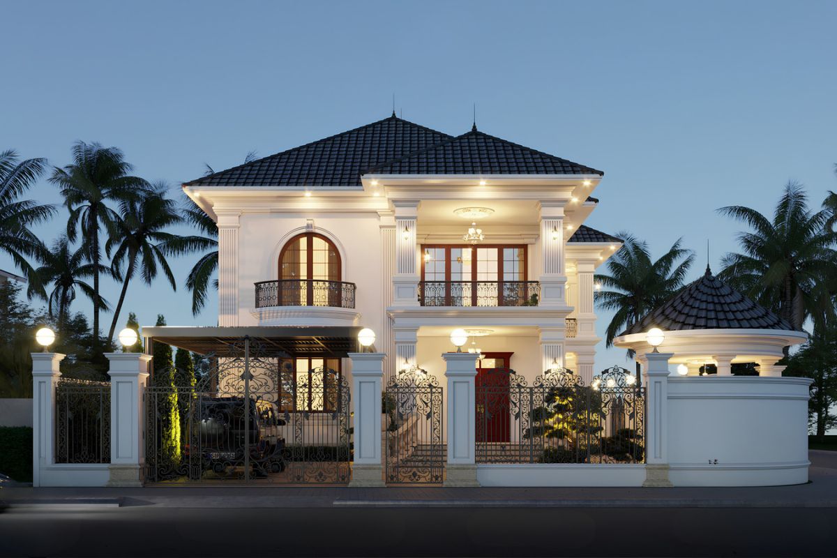 Những đường phào chỉ tinh tế cùng tỷ lệ kiến trúc cân đối giúp công trình luôn giữ được giá trị thẩm mỹ lâu dài (Ảnh: Sưu tầm)