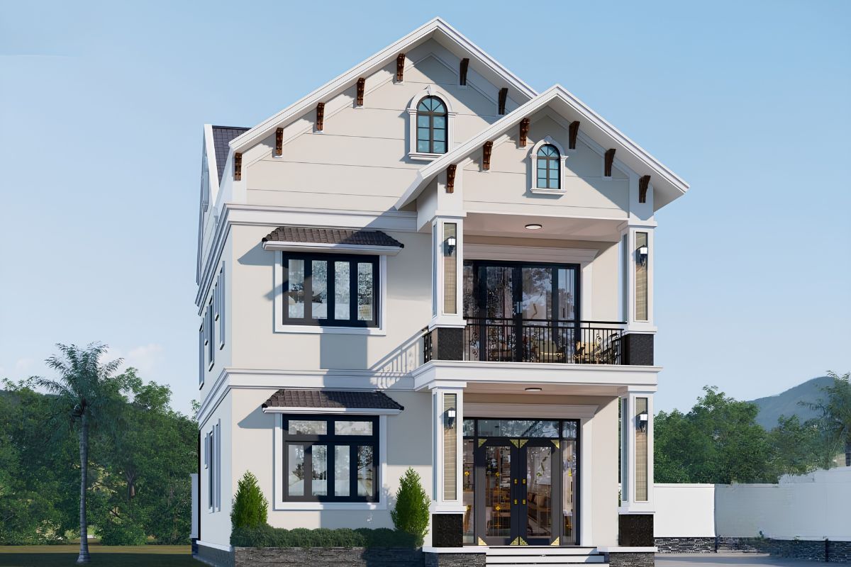 Không chỉ đẹp mắt, biệt thự mái Thái mặt tiền 9m còn phù hợp với điều kiện khí hậu nóng ẩm tại Việt Nam (Ảnh: Sưu tầm)