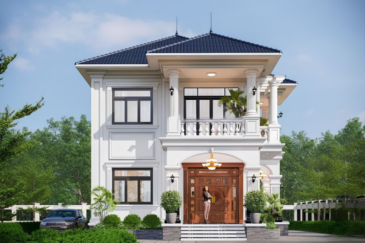 Khoảng sân vườn đóng vai trò như lớp đệm tự nhiên, góp phần nâng cao chất lượng môi trường sống (Ảnh: Sưu tầm)