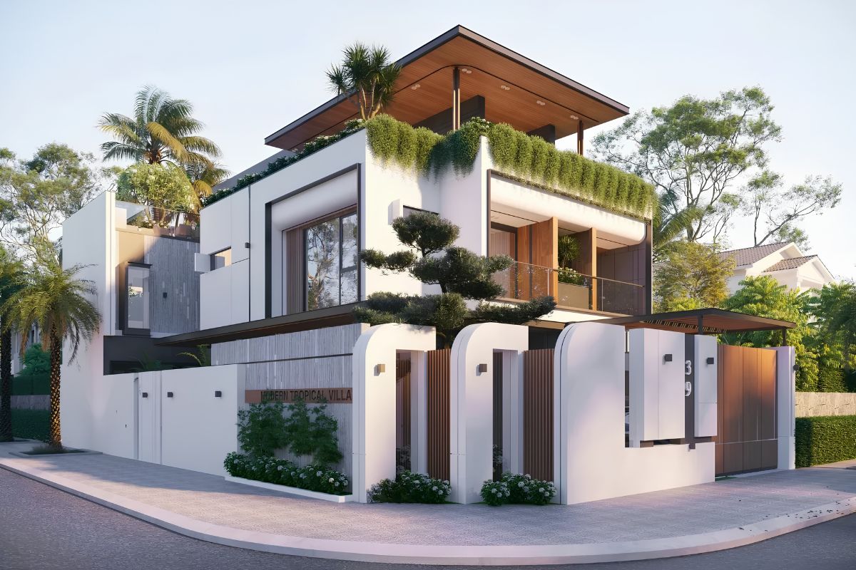 Lợi thế hai mặt tiền cho phép công trình phô diễn kiến trúc từ nhiều góc nhìn khác nhau (Ảnh: Sưu tầm)