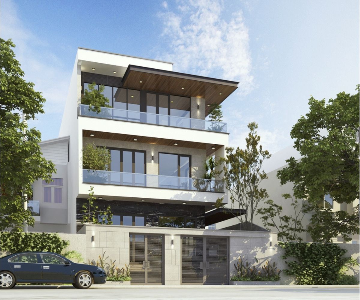 Biệt thự 3 tầng 100m2 4 phòng ngủ là giải pháp phù hợp cho gia đình đông thành viên với nhu cầu sử dụng lâu dài (Ảnh: Sưu tầm)