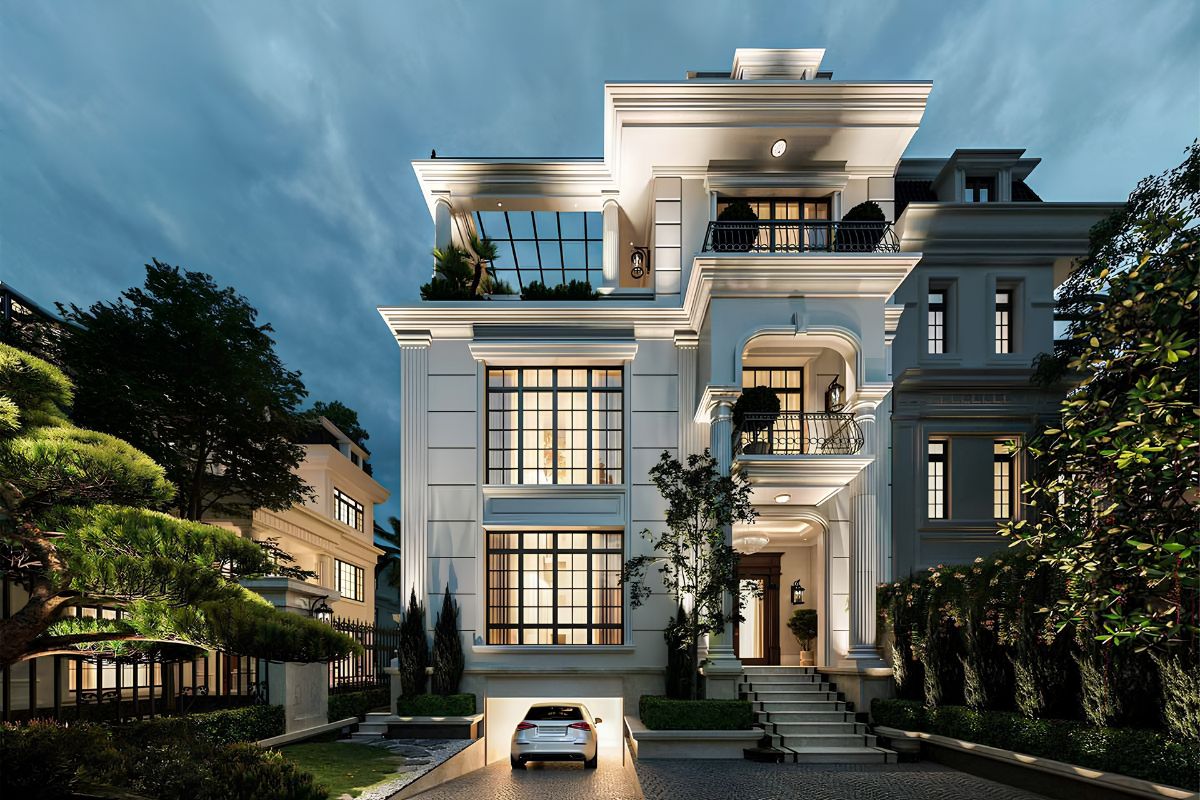 Không chạy theo xu hướng nhất thời, biệt thự 3 tầng 300m2 tân cổ điển hướng đến những giá trị bền vững (Ảnh: Sưu tầm)
