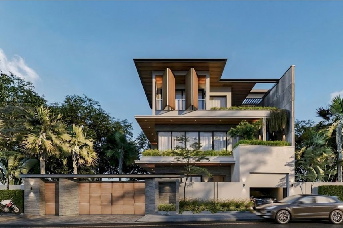Không chỉ mang giá trị thẩm mỹ, mái bằng còn phù hợp với nhiều điều kiện quy hoạch hiện nay (Ảnh: Sưu tầm)