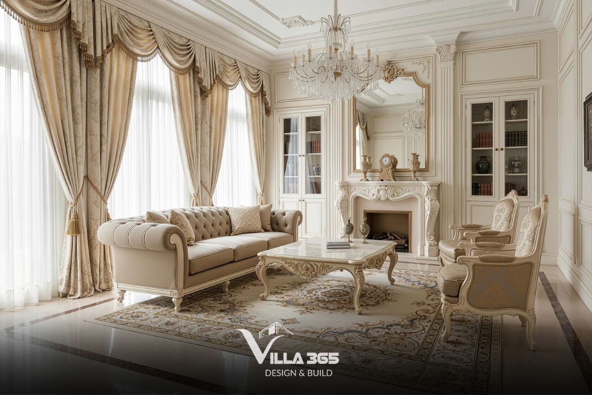 Thiết kế nội thất Flora Villa - Tổ ấm nhã nhặn mang hơi thở đồng quê Ý 2 Khu vực sinh hoạt chung rộng mở, được thiết kế để trở thành nơi kết nối gia đình, bạn bè và những khoảnh khắc quây quần thường nhật