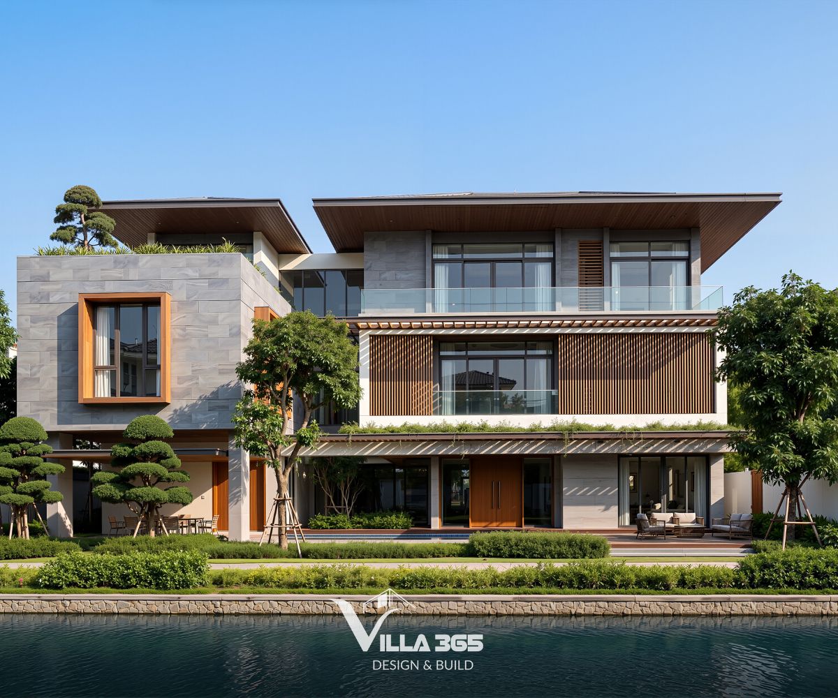 Hà Thanh Villa - Biệt thự ngoại ô với thiết kế mở, hòa trộn cùng cảnh quan sông nước 1 Hà Thanh Villa được kiến tạo trên khu đất ven sông Đồng Nai với định hướng mở rộng tối đa kết nối giữa không gian sống và thiên nhiên