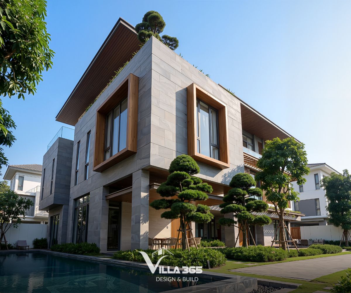 Hà Thanh Villa - Biệt thự ngoại ô với thiết kế mở, hòa trộn cùng cảnh quan sông nước 14 Sự kết hợp giữa hướng gió ven sông và hệ cửa mở linh hoạt giúp không gian luôn thông thoáng