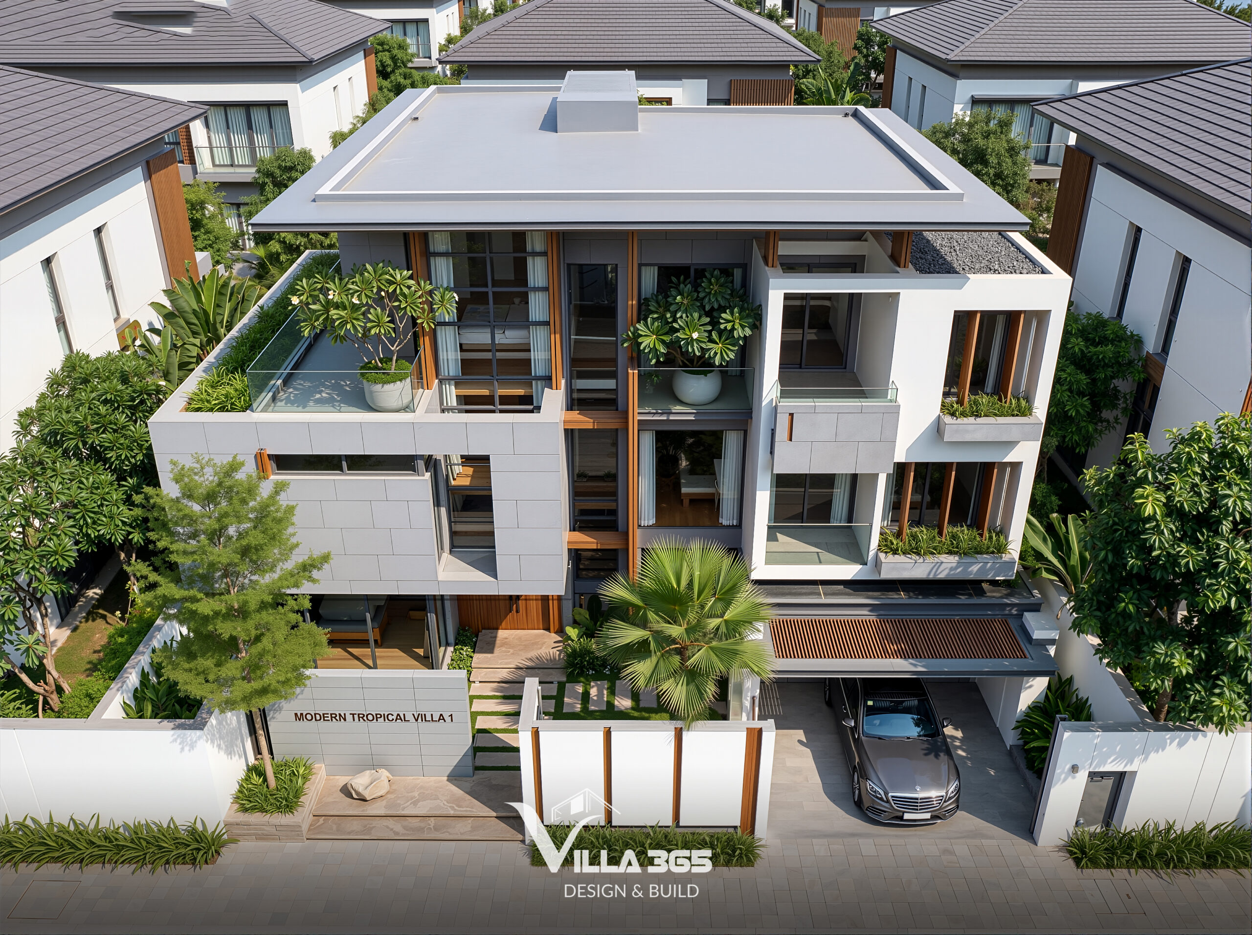 Biệt thự hiện đại Hạ Villa – Chốn bình yên mang âm hưởng mùa hạ 5 Ban công thoáng tạo ra những khoảng thở cho công trình