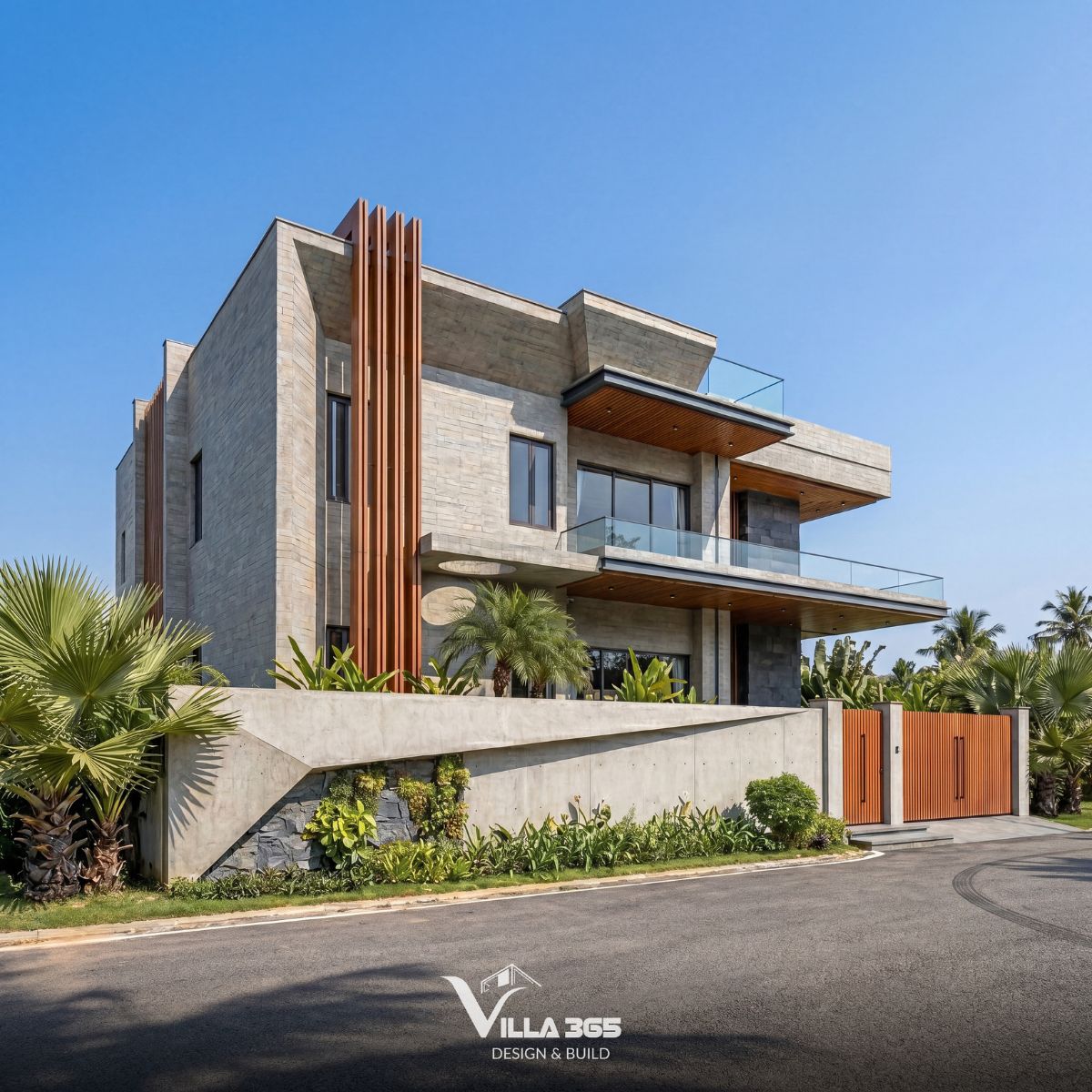 Nguyên Mộc Villa – Khi kiến trúc thuận tự nhiên trở thành giải pháp chống nóng bền vững 2 Đối mặt với hướng Tây đầy thách thức, Nguyên Mộc Villa được tổ chức theo nhiều lớp đệm khí hậu nhằm giảm hấp thụ nhiệt ngay từ lớp vỏ công trình