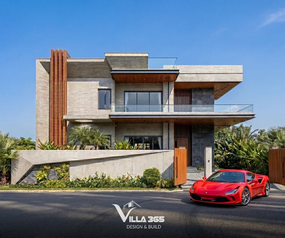 Nguyên Mộc Villa – Khi kiến trúc thuận tự nhiên trở thành giải pháp chống nóng bền vững 12 Mặt đứng của Nguyên Mộc Villa được tổ chức theo nhiều lớp vật liệu nhằm thích ứng hiệu quả với điều kiện khí hậu nhiệt đới