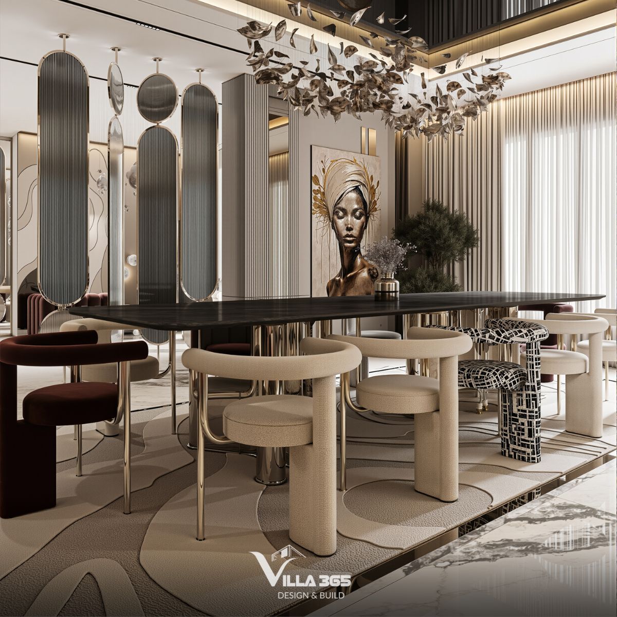 Thiết kế nội thất Infinity Villa – Nơi kết nối yêu thương 8 Khu bếp được xem là trái tim của ngôi nhà, nơi những bữa cơm và câu chuyện đời thường nuôi dưỡng sự gắn kết của gia đình