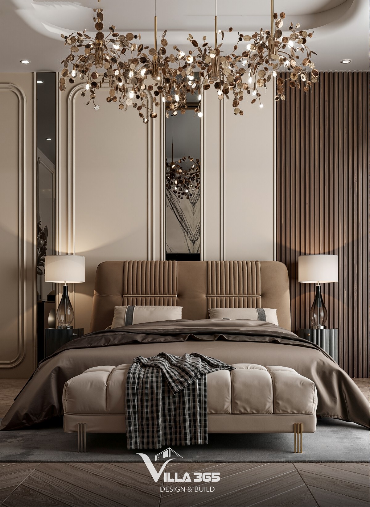 Thiết kế nội thất The Gardenia Suite – Khi thiên nhiên trở thành chất liệu kiến tạo tổ ấm 11 Thay vì chạy theo những xu hướng màu sắc ngắn hạn, công trình ưu tiên những gam màu trầm ấm, bền bỉ theo thời gian