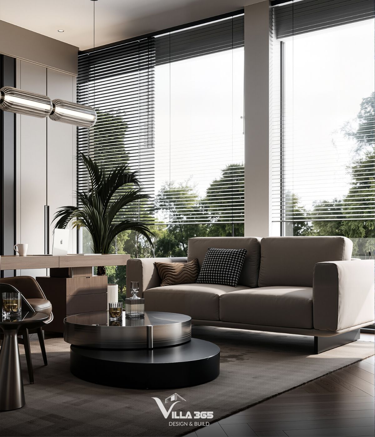 Thiết kế nội thất The Gardenia Suite – Khi thiên nhiên trở thành chất liệu kiến tạo tổ ấm 14 Hệ cửa kính lớn đưa ánh sáng tự nhiên len lỏi vào không gian sống