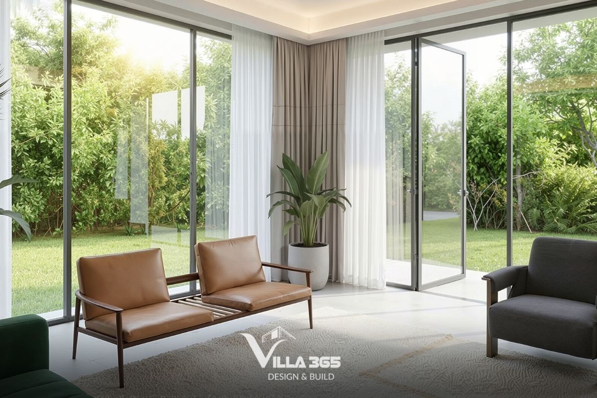Không gian mở liên hoàn giúp mọi thành viên luôn cảm nhận được sự hiện diện của nhau, đồng thời đưa ánh sáng và mảng xanh len lỏi vào từng góc nhỏ 