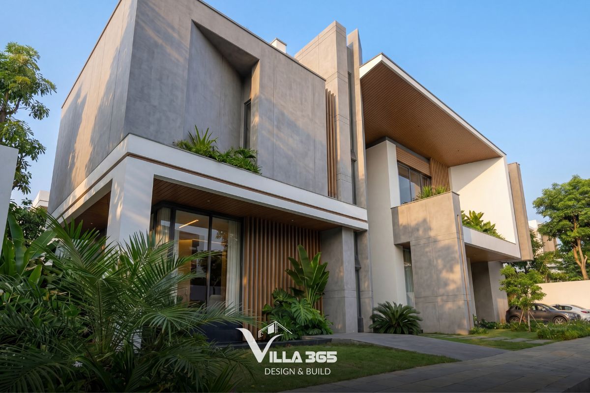 The Introvert Villa - Biệt thự hướng nội lấy cảm hứng từ bê tông trần 4 Khối bê tông lớn gần như khép kín hoàn toàn trở thành tuyên ngôn rõ nét cho tinh thần hướng nội của The Introvert Villa