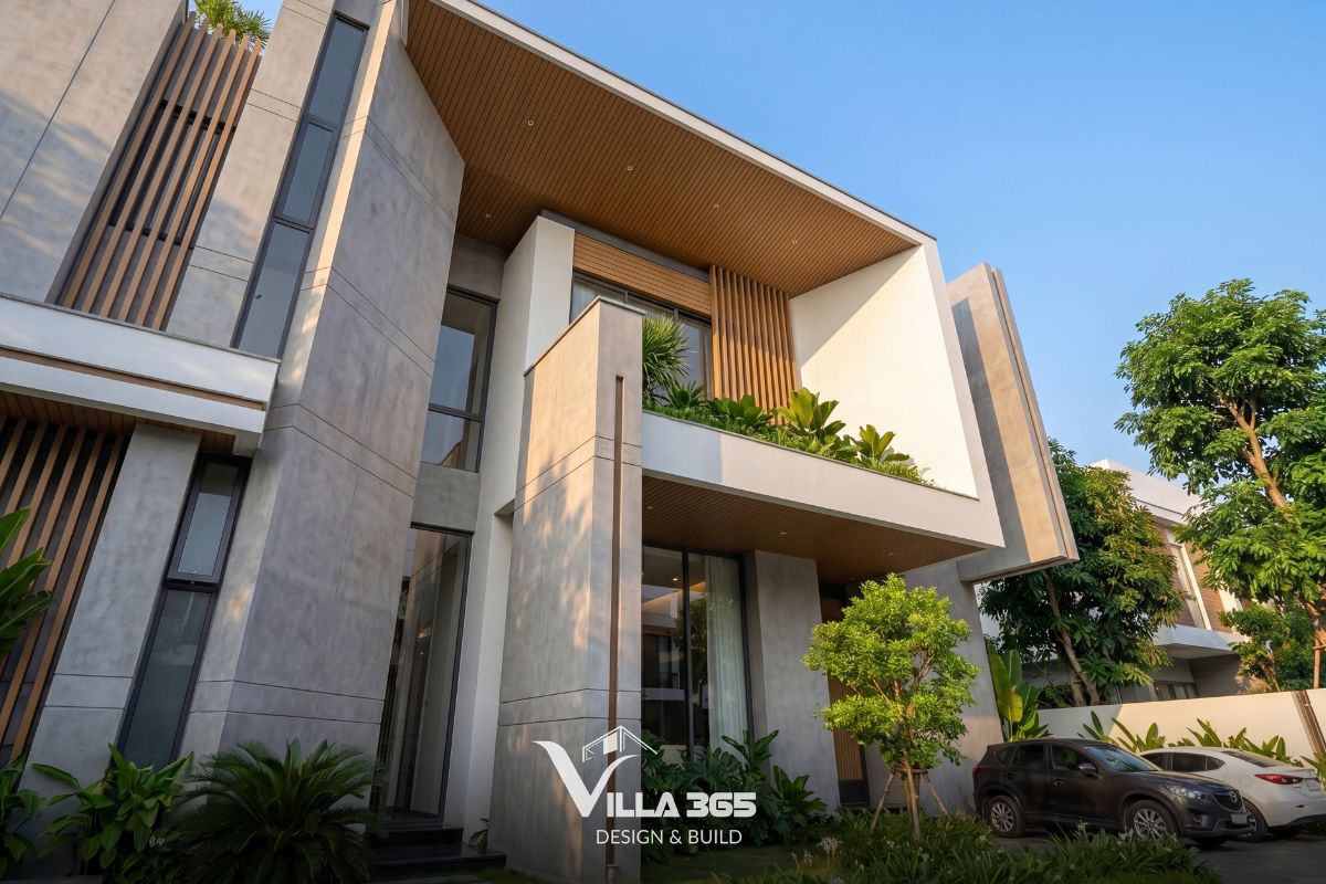The Introvert Villa - Biệt thự hướng nội lấy cảm hứng từ bê tông trần 11 Để đạt được bề mặt bê tông hoàn thiện sắc nét, mọi công đoạn từ ván khuôn đến cấp phối vật liệu đều được kiểm soát nghiêm ngặt