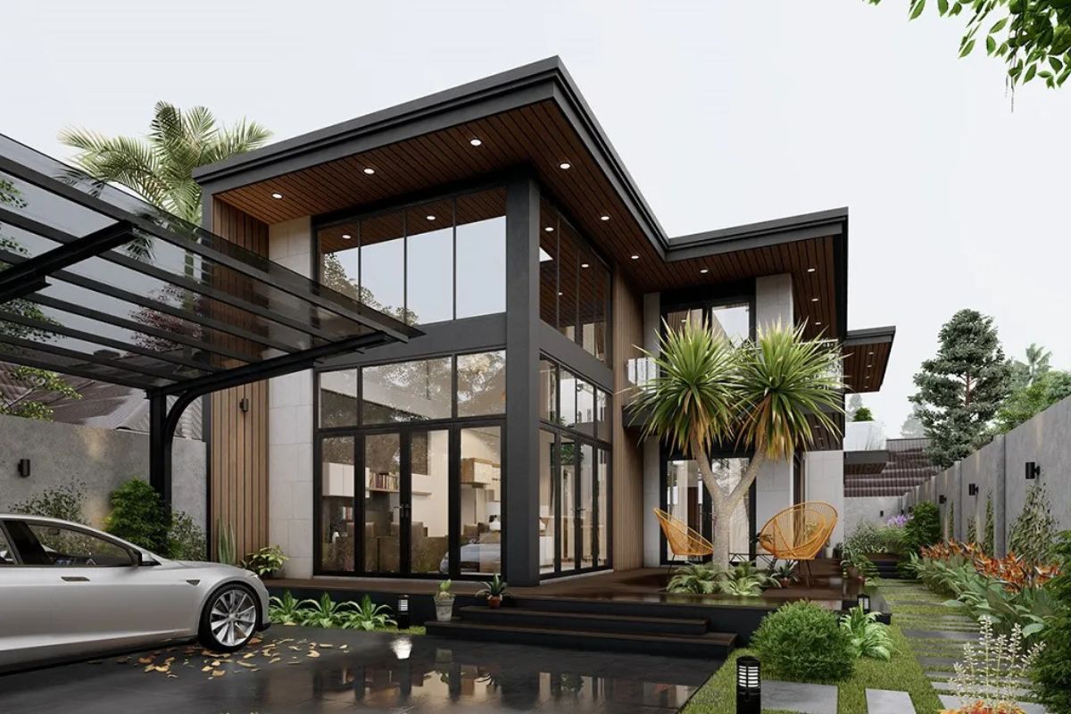 Báo giá thiết kế thi công biệt thự Gò Vấp trọn gói 2026 9 Khoảng xanh được bố trí hợp lý giúp biệt thự luôn mát mẻ và thư giãn (Ảnh: Sưu tầm)