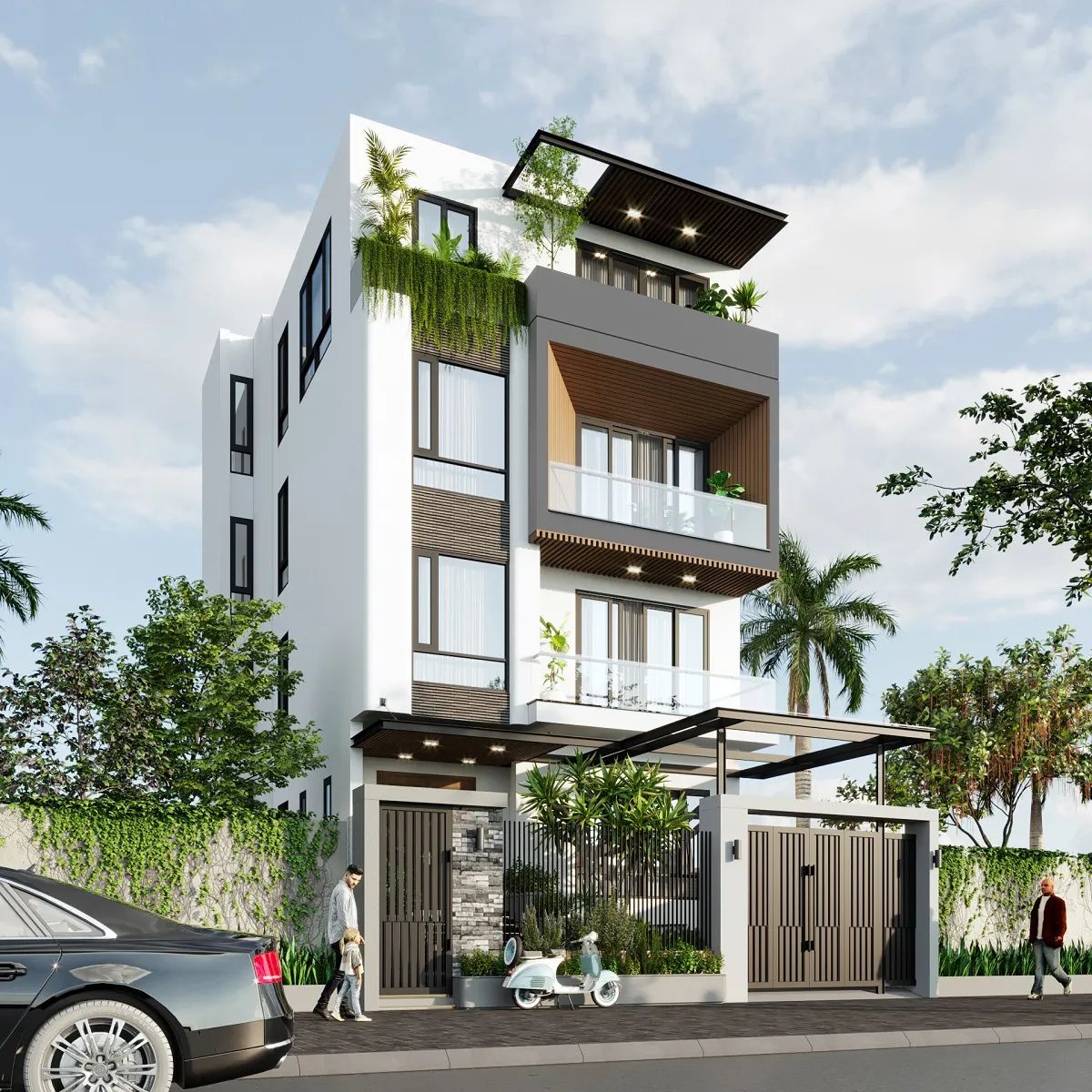 Báo giá thiết kế thi công biệt thự Gò Vấp trọn gói 2026 10 Biệt thự sân vườn mini là giải pháp phù hợp với quỹ đất vừa phải tại Gò Vấp (Ảnh: Sưu tầm)