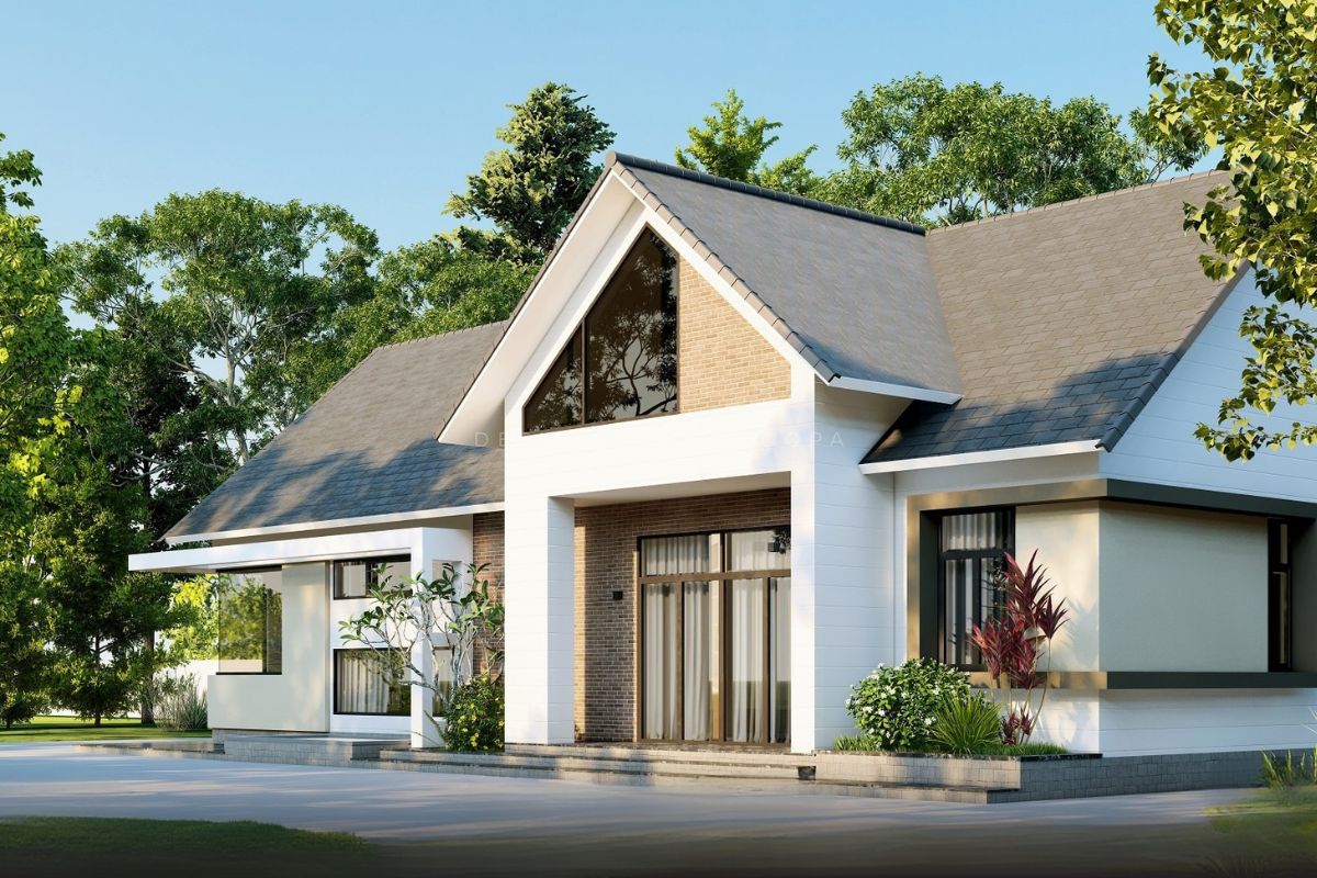 Top mẫu thiết kế biệt thự Nhà Bè sang trọng & báo giá mới nhất 2026 10 Sân vườn, hồ nước và cây xanh tạo nên không gian thư giãn lý tưởng cho cả gia đình (Ảnh: Sưu tầm)
