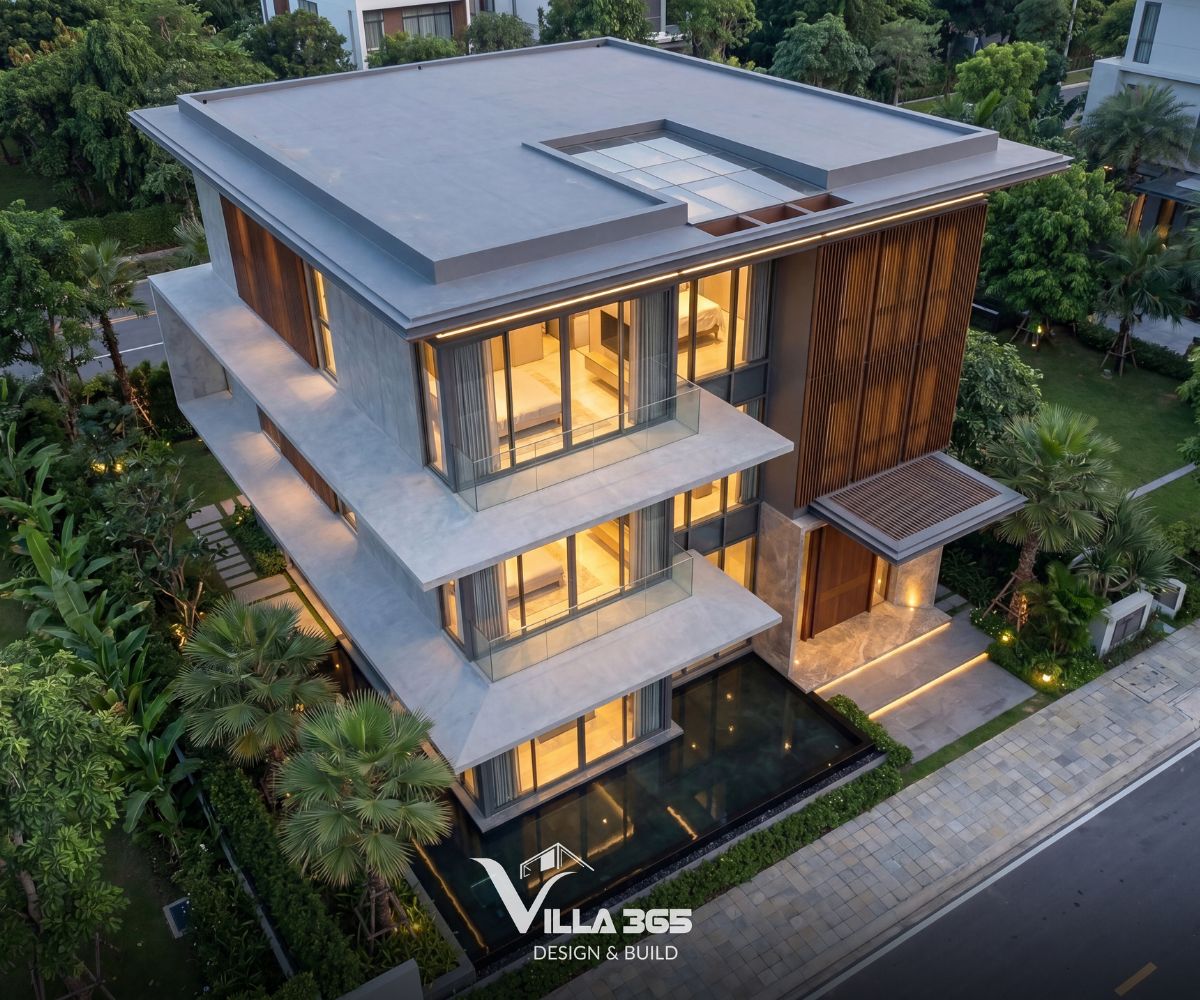 Khoảng mở bằng kính ở phần mái che góp phần đưa ánh sáng vào sâu hơn, đồng thời hỗ trợ đối lưu không khí 