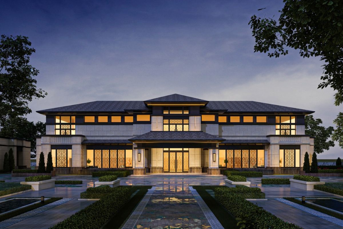 Mẫu biệt thự 2 tầng 3 gian đẹp phong cách Indochine là lựa chọn lý tưởng cho gia chủ yêu truyền thống nhưng vẫn muốn không gian sang trọng  (Ảnh: Sưu tầm)
