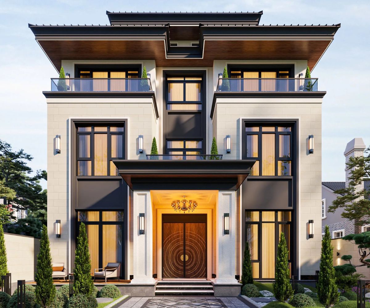 Mẫu biệt thự này phù hợp gia đình yêu thích không gian sống tiện nghi, nhiều ánh sáng và kết nối linh hoạt giữa các khu vực (Ảnh: Sưu tầm)