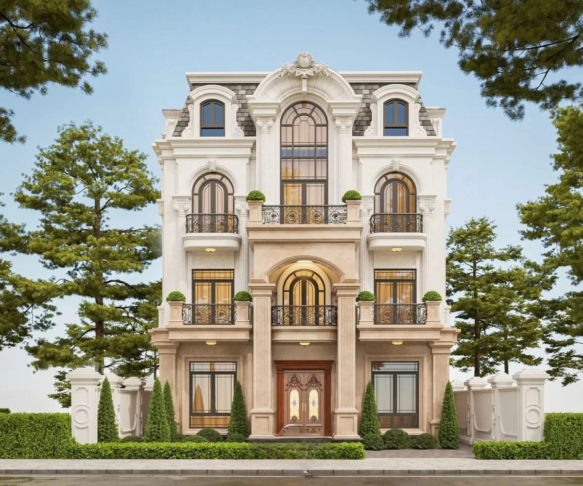 Các chi tiết trang trí được tiết chế tinh tế, giúp công trình sang trọng nhưng không quá cầu kỳ hay nặng nề  (Ảnh: Sưu tầm)