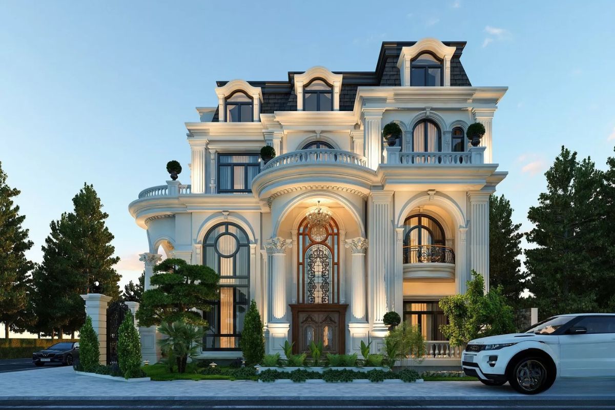 Một mẫu biệt thự 3 tầng 1 tum đẹp cần hài hòa giữa mặt tiền, công năng, ánh sáng, gió trời và chi phí đầu tư (Ảnh: Sưu tầm)