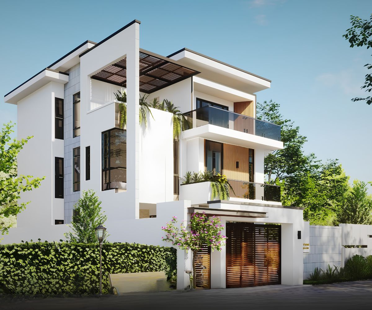 Mẫu Biệt Thự 3 Tầng 8x12m Sang Trọng & Báo Giá Thi Công Trọn Gói 2026 39 Mặt bằng biệt thự 3 tầng 8x12m có thể bố trí gara trong nhà hoặc tại khu vực sân trước (Ảnh: Sưu tầm)