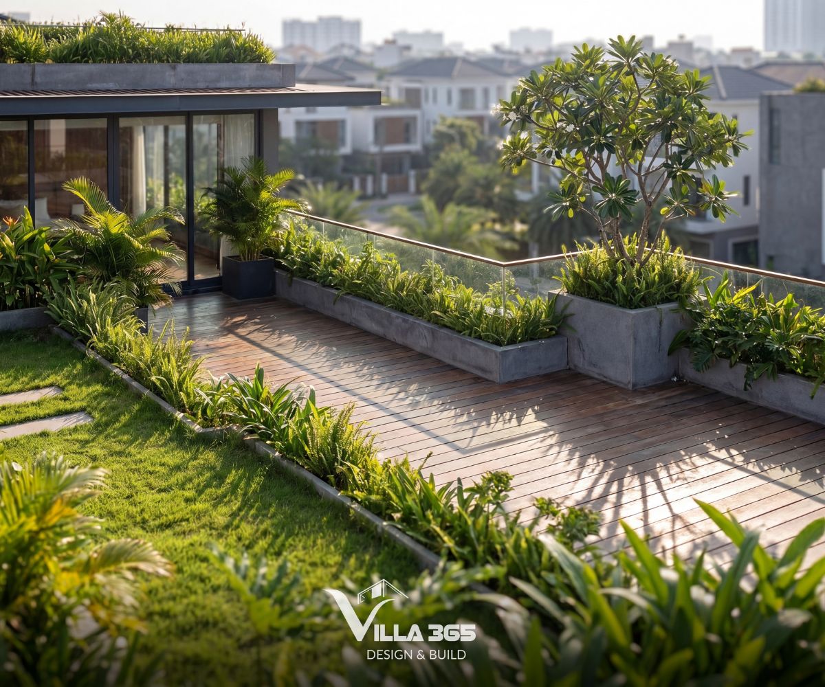 Chill Villa – “Ốc đảo xanh” giữa chốn thị thành 6 Cửa kính lớn kết nối trực tiếp phòng nội thất với khu vườn ngoài trời