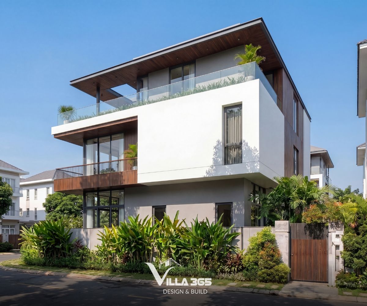 Eco Vista Home - Biệt thự phố “nấp” vào khoảng xanh thiên nhiên 2 Giải pháp cải tạo tập trung chủ yếu vào lớp vỏ công trình, hạn chế can thiệp kết cấu hiện hữu nhưng vẫn tạo nên sự thay đổi rõ rệt về hình ảnh kiến trúc