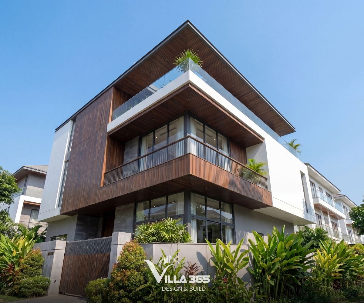 Eco Vista Home - Biệt thự phố “nấp” vào khoảng xanh thiên nhiên 4 Lan can sắt lam dọc được sử dụng thay cho hệ lan can cũ đã gỉ sét, vừa bảo đảm an toàn, vừa tạo cảm giác gọn gàng cho mặt đứng