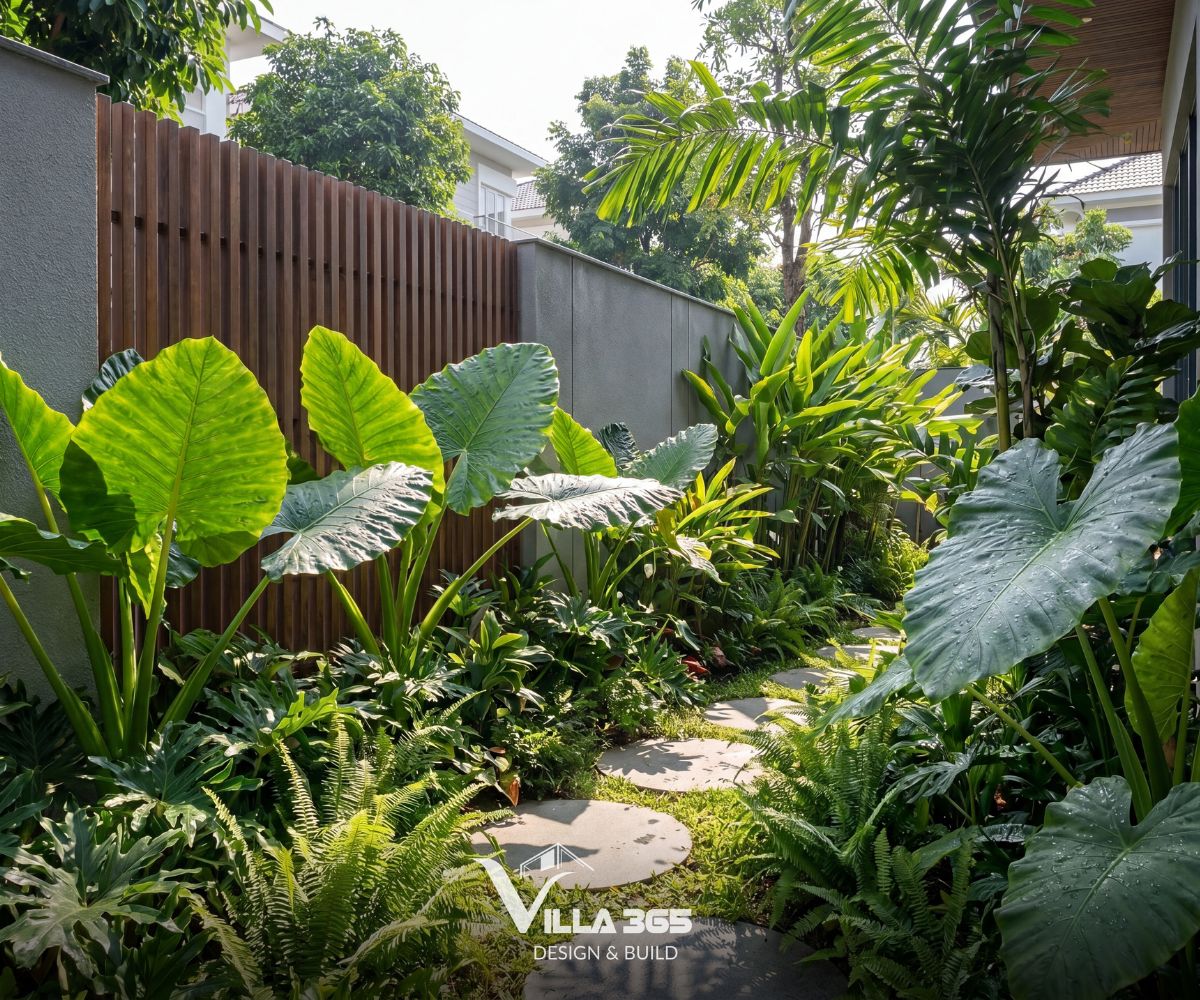 Eco Vista Home - Biệt thự phố “nấp” vào khoảng xanh thiên nhiên 14 Đá hộc, cỏ, cây bụi và hồ nước nhỏ được tổ chức thành một cảnh quan gần gũi, giúp ngôi nhà tìm lại sự thư thái