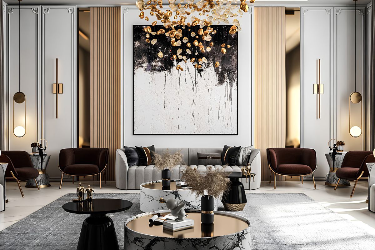 Xu hướng thiết kế nội thất biệt thự Ciputra 2026 5 Nội thất biệt thự Ciputra luxury thể hiện đẳng cấp qua vật liệu chọn lọc và chất lượng hoàn thiện tinh tế (Ảnh: Sưu tầm)