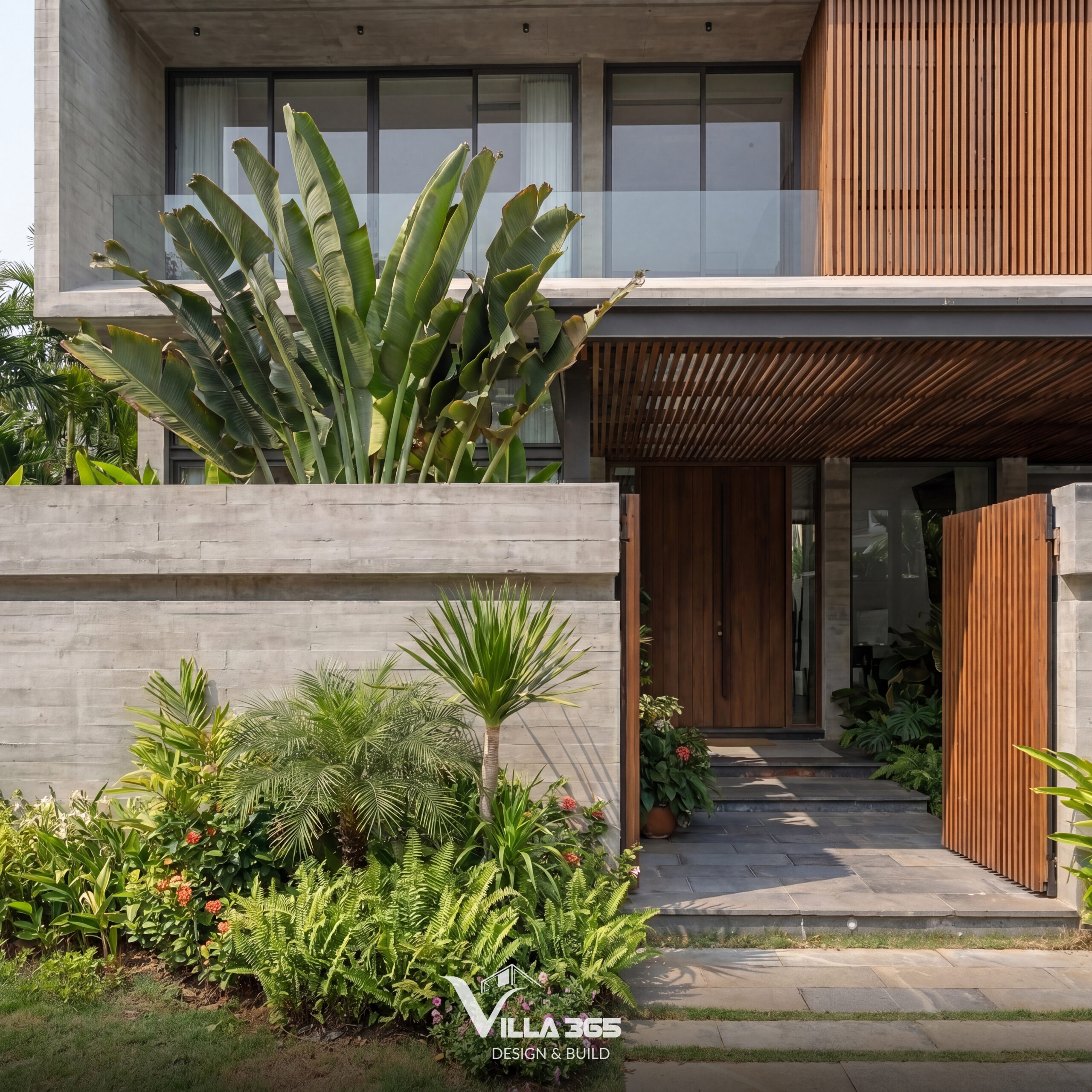 Sum Vầy Villa - Vẻ đẹp thô mộc của ngôi nhà ba thế hệ 5 Vật liệu gỗ tạo cảm giác ấm cúng, thân thuộc