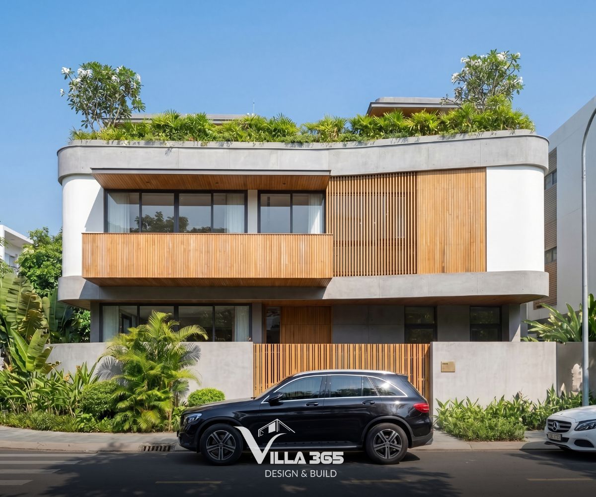 The Flow Villa – Giải pháp kiến trúc xanh cho biệt thự phố lô góc 5 Cảnh quan không tập trung ở tầng trệt mà tiếp tục lan tỏa lên ban công và sân thượng