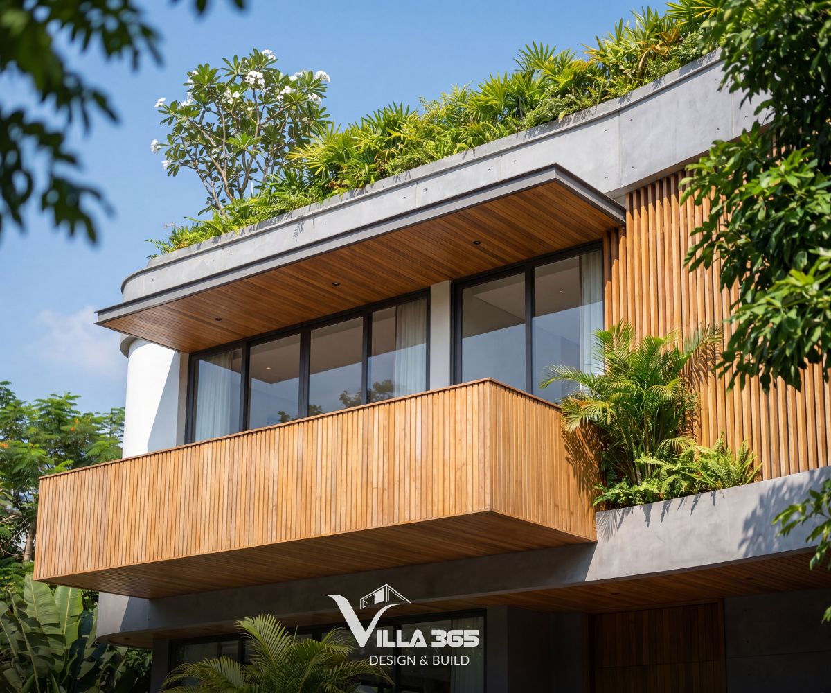 The Flow Villa – Giải pháp kiến trúc xanh cho biệt thự phố lô góc 8 Vườn mái góp phần giảm bức xạ nhiệt, cải thiện vi khí hậu cho các tầng bên dưới