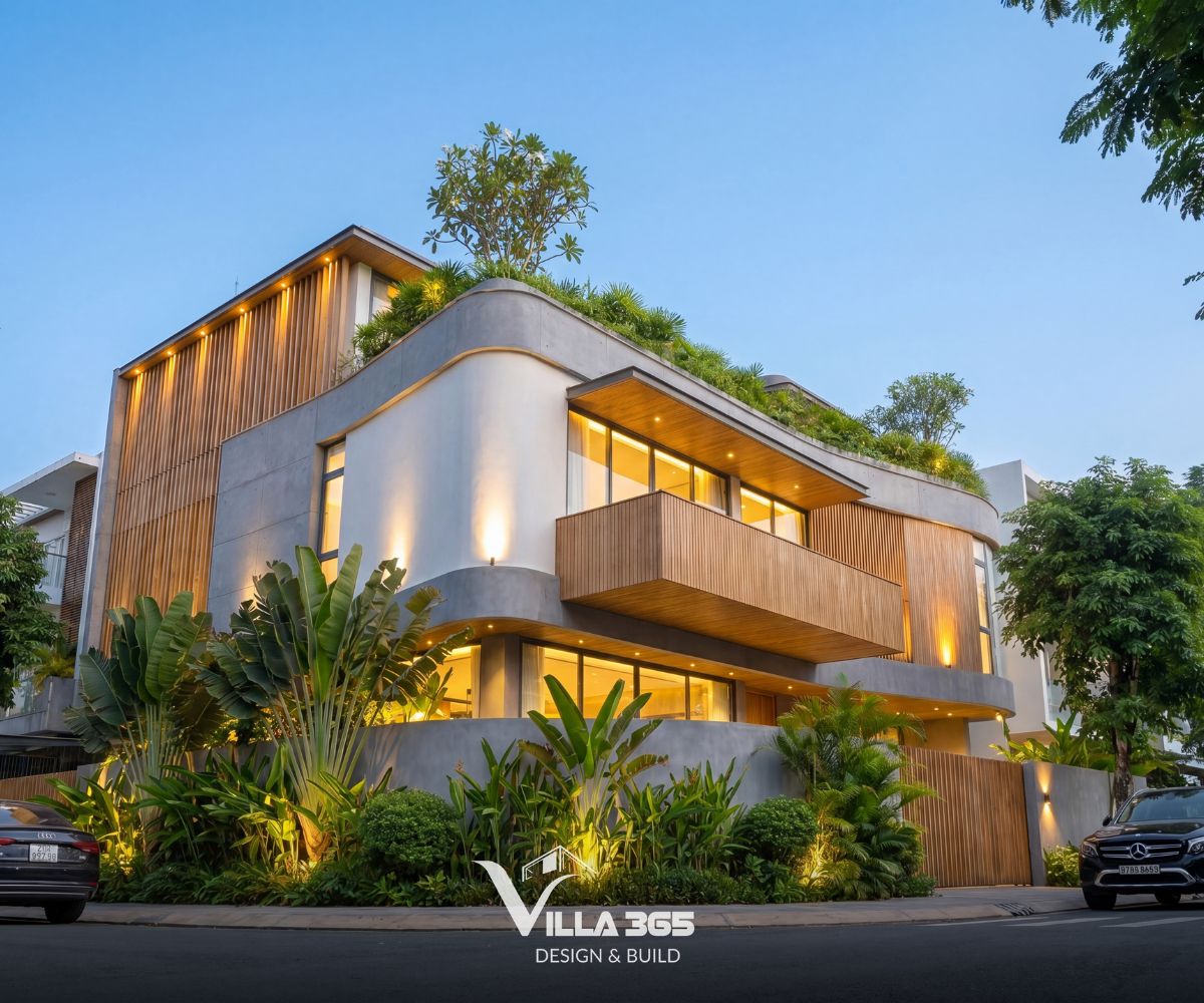 The Flow Villa – Giải pháp kiến trúc xanh cho biệt thự phố lô góc 10 Thủ pháp giật cấp giúp giảm cảm giác nặng nề thường thấy ở biệt thự phố nhiều tầng
