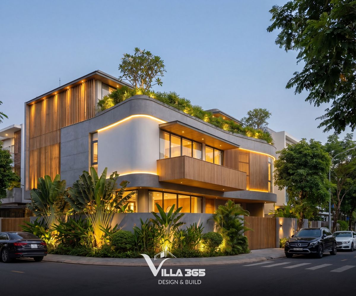 The Flow Villa – Giải pháp kiến trúc xanh cho biệt thự phố lô góc 16 Kiến trúc, cây xanh và mặt nước được phối hợp thành một tổ hợp thống nhất, thích ứng khí hậu nhiệt đới