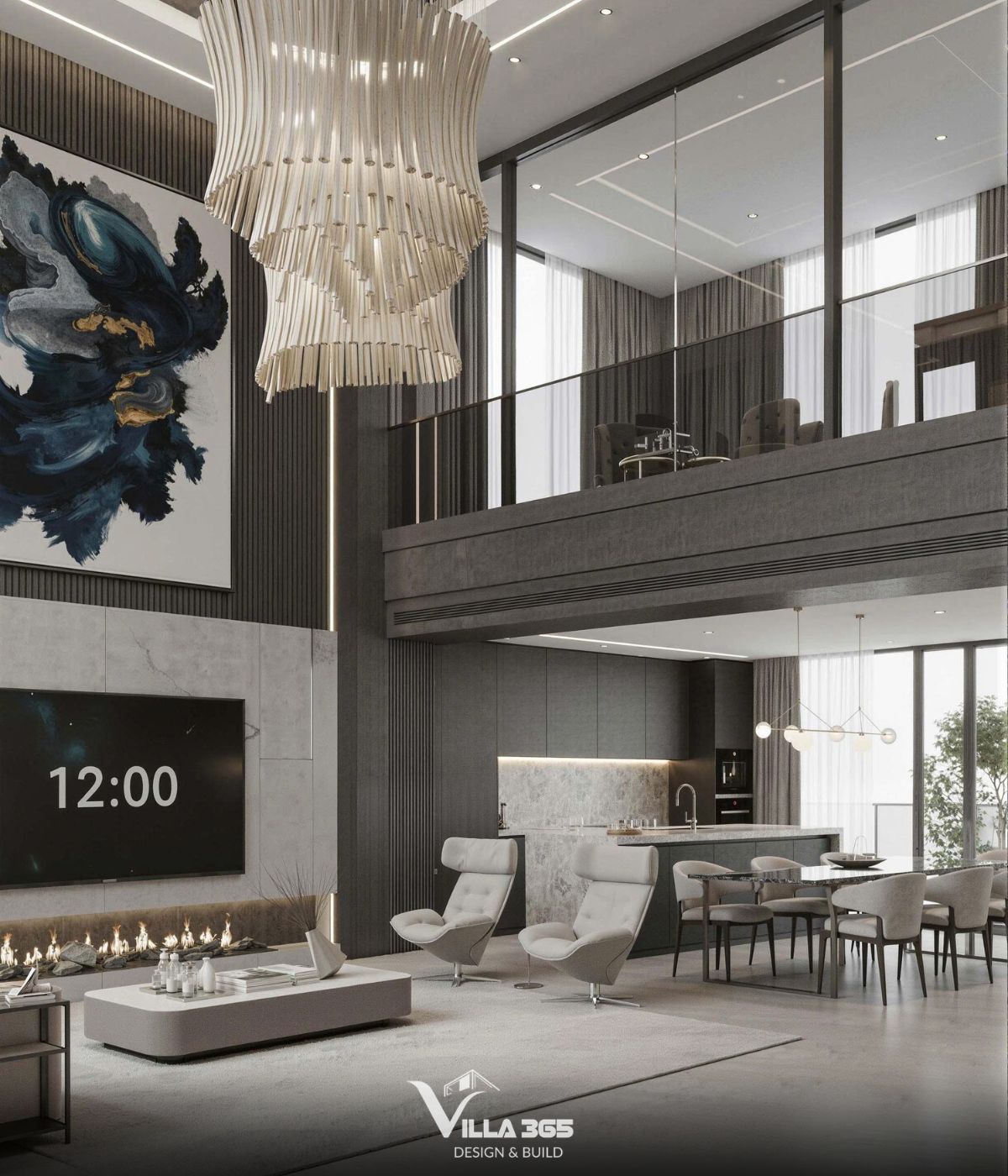 Thiết Kế Nội Thất Biệt Thự Gamuda: Xu Hướng & Báo Giá 2026 20 Sofa da bò kết hợp bàn trà gỗ óc chó tạo điểm nhấn sang trọng cho không gian nội thất biệt thự Gamuda hiện đại
