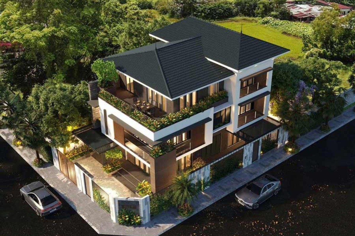 Biệt thự 3 tầng 500m² đáp ứng cho gia đình nhiều thế hệ ( Ảnh: Sưu tầm )