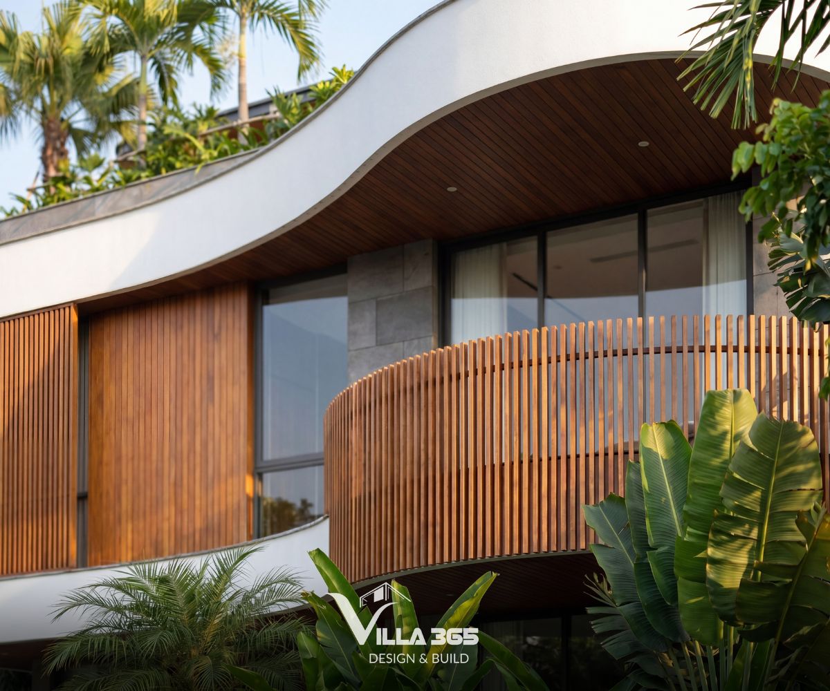 Cầm Villa – “Thanh âm” dịu dàng giữa phố thị 7 Đá ghi xám, gỗ nâu trầm và kính trong suốt tạo nên một tổng thể cân bằng giữa vẻ thô mộc và tinh thần đương đại