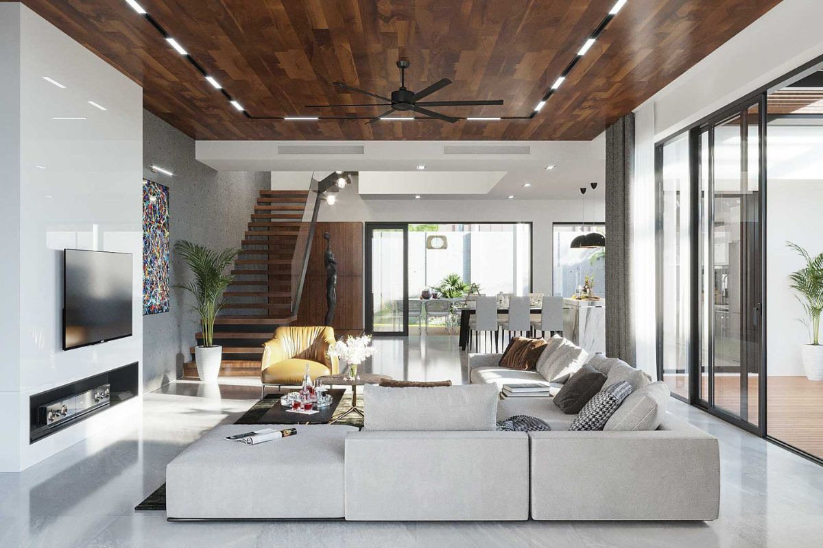 Với cầu thang biệt thự 3 tầng, sự thuận tiện khi di chuyển và vị trí chiếu nghỉ cần được ưu tiên song song với yếu tố thẩm mỹ (Ảnh: Sưu tầm)