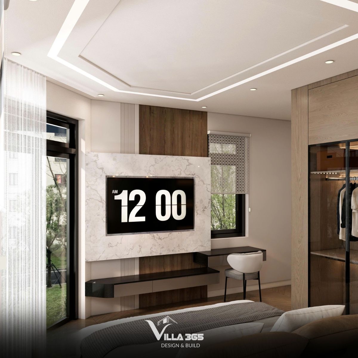 Thiết kế nội thất Đan Villa – Hài hòa và tiện nghi trong ngôi nhà ba thế hệ 6 Hệ cửa kính kết nối phòng ngủ với sân vườn